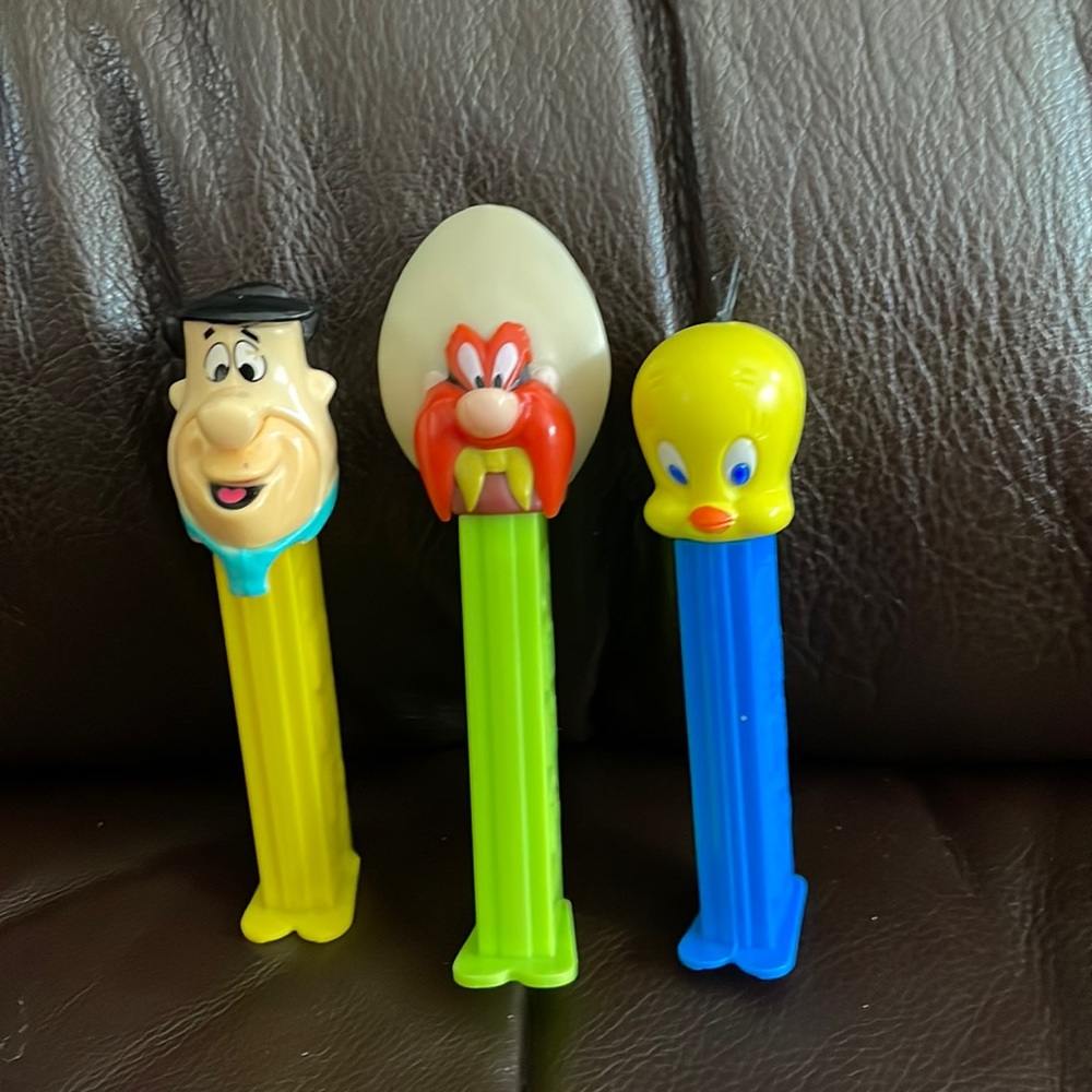 Assorted Pez dispensers.